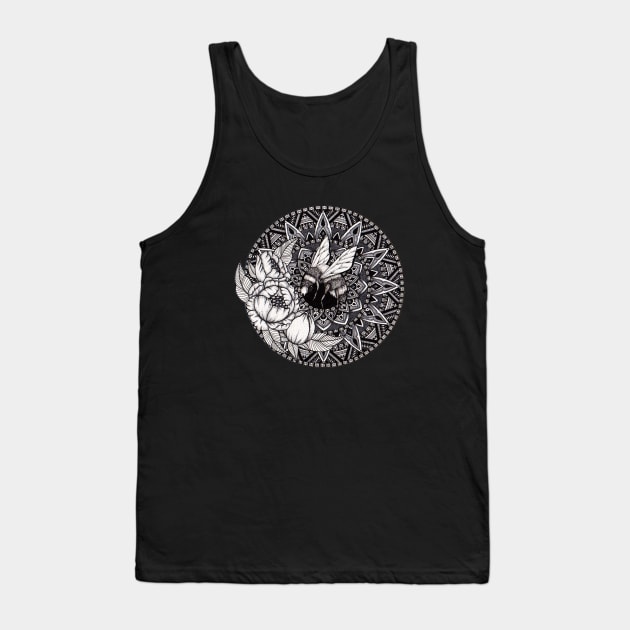 Bumble Bee Mandala Tank Top by Litedawn